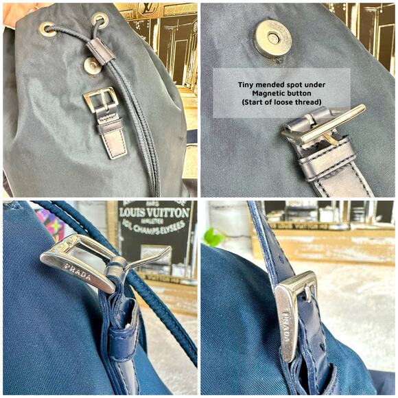 Prada Blue Nylon Backpack Good Used Condition with cards and dust bag - Picture 8 of 16